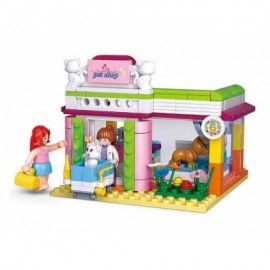 image of SLUBAN BUILDING BLOCKS EDUCATIONAL KIDS TOY PET SHOP 195PCS (MIXCOLOR) 0