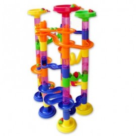 image of DELUXE MARBLE RACE GAME MARBLE RUN PLAY SET 105PCS DEVELOPING (COLOURMIX) 31.50 x 22.50 x 8.00 cm