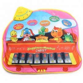image of KIDS ANIMAL SOUND SINGING PIANO CARPET LEARNING EDUCATIONAL MUSICAL PLAY MAT TOY (COLORMIX) -