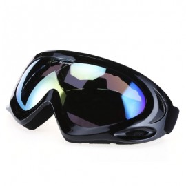 image of MARSNOW 038 UNISEX ADULT SPHERICAL ANTI-FOG SINGLE LENS MOUNTAINEERING SKIING GOGGLES EYEWEAR (BLACK) -