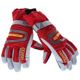 image of HEWOLF 1662 PAIRED MEN WOMEN WATERPROOF WINDPROOF THICKEN WARM ANTI-SLIP SKIING MOUNTAINEERING GLOVES (RED) L