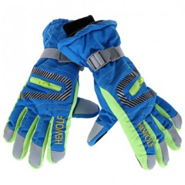 image of HEWOLF 1662 PAIRED MEN WOMEN WATERPROOF WINDPROOF THICKEN WARM ANTI-SLIP SKIING MOUNTAINEERING GLOVES (BLUE) L
