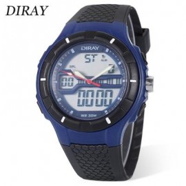 image of DIRAY DR - 333AD CHILDREN DUAL MOVT WATCH DATE DAY DISPLAY BACKLIGHT STOPWATCH ALARM 3ATM WRISTWATCH (BLUE) 0