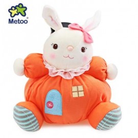 image of METOO STUFFED PLUSH DOLL TOY BIRTHDAY CHRISTMAS GIFT FOR BABY (ORANGEPINK) -