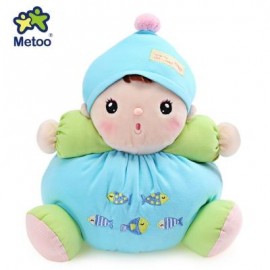 image of METOO STUFFED PLUSH DOLL TOY BIRTHDAY CHRISTMAS GIFT FOR BABY (LAKE BLUE) -