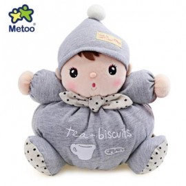 image of METOO STUFFED PLUSH DOLL TOY BIRTHDAY CHRISTMAS GIFT FOR BABY (LIGHT GRAY) -
