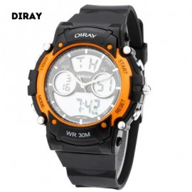 image of DIRAY DR - 330AD CHILDREN DUAL MOVT SPORTS WATCH DATE DAY DISPLAY BACKLIGHT STOPWATCH ALARM 3ATM WRISTWATCH (SWEET ORANGE) 0