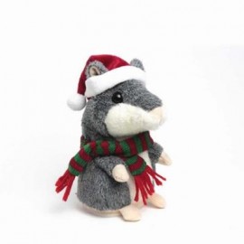 image of TALKING HAMSTER MOUSE EDUCATIONAL TOY RECORDING REPEATS WHAT YOU SAY (GRAY) 0
