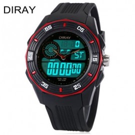 image of DIRAY DR - 301AD KIDS DIGITAL QUARTZ WATCH DATE DAY DISPLAY ALARM 50M WATER RESISTANCE WRISTWATCH (RED) 0