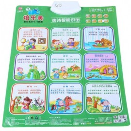 image of BABY BUMP SOUND WALL CHARTS BOTH ENGLISH CHINESE PRONUNCIATION EARLY EDUCATIONAL CHILD TOY (GREEN, TANG POETRY) Tang Poetry