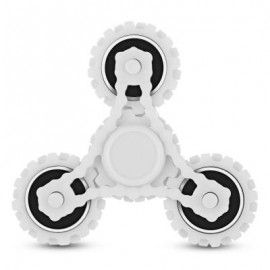 image of FOUR GEAR ROTATING TRILATERAL PATTERN ABS HAND SPINNER TOY (WHITE) -