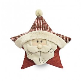image of STUFFED CHRISTMAS SOFT PILLOW STAR SHAPE PLUSH DOLL TOY GIFT DECORATION (COLORMIX, WOOL SANTA CLAUS) Wool Santa Claus