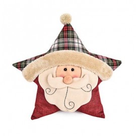 image of STUFFED CHRISTMAS SOFT PILLOW STAR SHAPE PLUSH DOLL TOY GIFT DECORATION (COLORMIX, SANTA CLAUS) Santa Claus