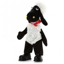 image of 15 INCH SHEEP STYLE MUSICAL SHAKING HEAD PLUSH TOY STUFFED DOLL DECORATION GIFT (WHITE AND BLACK) -