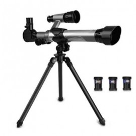 image of TELESCOPE KID EDUCATIONAL TOY CREATIVITY SPACE 3 EYEPIECES (BLACK + SILVER) 0
