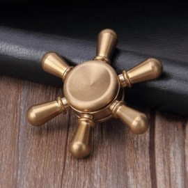 image of STRESS RELIEF FINGERTIP TOY RUDDER FINGER SPINNER (COPPER COLOR) -