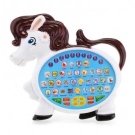 image of KUNSHENG KIDS HORSE MUSIC LEARNING MACHINE ELECTRONIC ALPHABET BOARD ANIMAL THEMED EDUCATIONAL TOY (COLORMIX) -