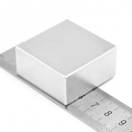 image of 35 X 35 X 15MM N52 STRONG NDFEB SQUARE MAGNET BIRTHDAY DIY INTELLIGENT GIFT (SILVER) -