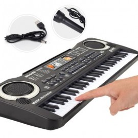 image of MULTI-FUNCTION 61 KEYS KEYBOARD ELECTRONIC ORGAN WITH MICROPHONE MUSIC SIMULATION PIANO CHILDREN TOYS (BLACK) 0
