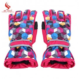image of BENICE MEN WOMEN WARM WINDPROOF MOTORCYCLE CYCLING SKIING GLOVES (RED) L