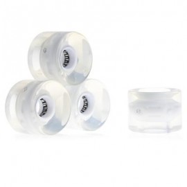 image of 4PCS 60 X 45MM LED TRANSPARENT SKATEBOARD WHEELS (WHITE) 15.00 x 14.00 x 4.50 cm