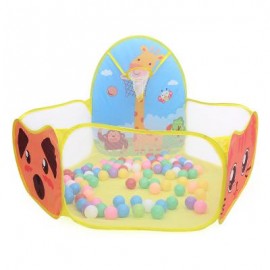 image of FOLDABLE OCEAN BALL PIT POOL KIDS TENT HOUSE PLAY SET TOY (YELLOW) One Size