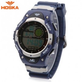 image of HOSKA H013B CHILDREN LED DIGITAL WATCH DATE DAY ALARM DISPLAY 5ATM SPORTS WRISTWATCH (BLACK) 0