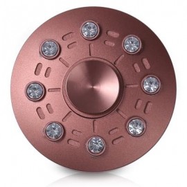 image of FAUX DIAMOND UFO SAUCER SHAPE FIDGET METAL SPINNER (ROSE GOLD) -