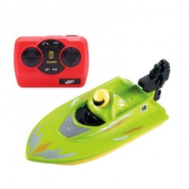 image of HUANQI 958A 2.4G 2CH 1:10 SCALE MINI RC BOAT TOY (GREEN) 46.00 x 12.50 x 11.80 cm