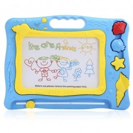 image of KIDS MEDIUM-SIZED MAGIC DRAW SKETCH TABLET BOARD TOY CHRISTMAS PRESENT WITH PEN (COLORMIX) -