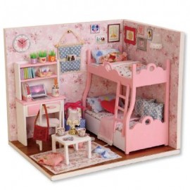 image of CUTEROOM H - 012 - A DIY WOODEN HOUSE FURNITURE HANDCRAFT (COLOURMIX) 15.10 x 11.60 x 13.10 cm