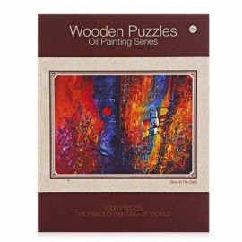 image of WOODEN LUMINOUS PUZZLES OIL PAINTING SERIES SUNSET SCENE (COLORFUL) 0