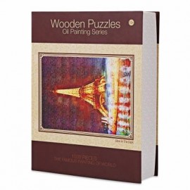 image of LUMINOUS WOODEN PUZZLES OIL PAINTING SERIES TOWER (COLORFUL) 0
