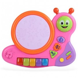 image of HANGLEI KIDS PRESCHOOL COLORFUL MUSICAL SNAIL SHAPE PLAY PIANO WITH LIGHT LEARNING EDUCATIONAL TOY BIRTHDAY CHRISTMAS GIFT (COLORMIX) -