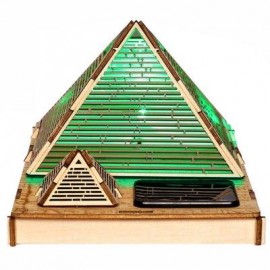 image of COLORED DRAWING DIY VENEERCHEOPS PYRAMID WITH AUTOMATIC SOLAR LED LIGHT SENSATION ROMANTIC GIFT FOR VALENTINE'S DAY (COPPER COLOR) -