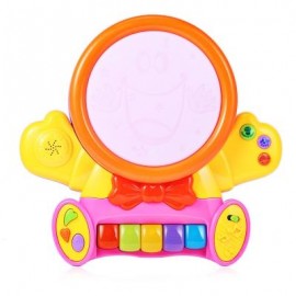 image of HANGLEI KIDS PRESCHOOL COLORFUL MUSICAL SMILE FACE PLAY PIANO WITH LIGHT LEARNING EDUCATIONAL TOY BIRTHDAY CHRISTMAS GIFT (COLORMIX) -