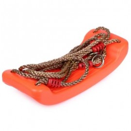 image of CHILDREN INDOOR OUTDOOR HANGING PLAYGROUND GARDEN BELT SWING SEAT TOYS (ORANGE) -