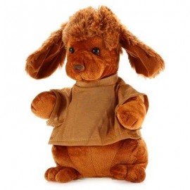 image of 14.5 INCH POODLE DOG STYLE MUSICAL SHAKING HEAD PLUSH TOY STUFFED DOLL DECORATION GIFT (COLORMIX) -