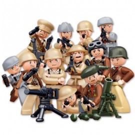 image of SLUBAN BUILDING BLOCKS EDUCATIONAL KIDS TOY 12 MODELS ASSORTED ARMY SET MILITARY TOYS (MIXCOLOR) 0