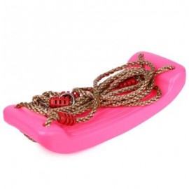 image of CHILDREN INDOOR OUTDOOR HANGING PLAYGROUND GARDEN BELT SWING SEAT TOYS (PINK) -