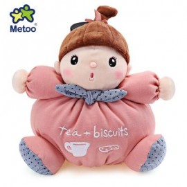 image of METOO STUFFED PLUSH DOLL TOY BIRTHDAY CHRISTMAS GIFT FOR BABY (PINK) 26.00 x 26.00 x 13.00 cm
