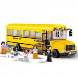 image of SLUBAN BIG SCHOOL BUS EDUCATIONAL TOY BUILDING BLOCKS ( 382 PIECES ) (MAIZE) 0