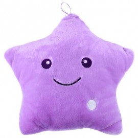 image of LED LIGHT LUMINOUS STAR PLUSH DOLL PILLOW TOY (VIOLET ROSE) 35.00 x 35.00 x 13.00 cm