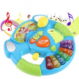 image of KUNSHENG MULTIFUNCTIONAL STEERING WHEEL SIMULATED TRANSPORTATION TOOL BABY EDUCATIONAL TOY (COLORMIX) One Size