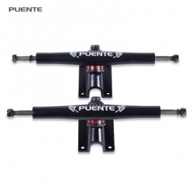 image of 2PCS UNIVERSAL DURABLE MAGNESIUM ALLOY 7 INCH SKATEBOARD TRUCK (BLACK) 26.00 x 16.00 x 9.00 cm