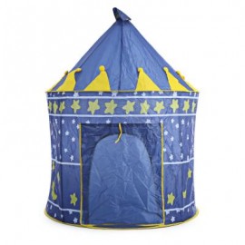 image of CHILDREN FOLDING PLAY HOUSE PORTABLE OUTDOOR INDOOR TOY TENT CASTLE CUBBY PLAYHUT (BLUE) One Size