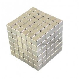 image of 216PCS NDFEB MINI 5MM SQUARE MAGNETIC BLOCK PUZZLE EDUCATIONAL TOY FOR INTELLIGENCE DEVELOPMENT (SILVER) -