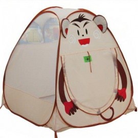 image of KID BABY PLAYHOUSE GAME TENT HOUSE OUTDOOR INDOOR SPORT TOY (COLORMIX) MONKEY PATTERN
