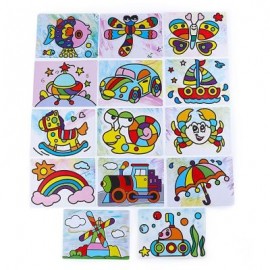 image of BOTTLED COLORFUL SAND PAINTING HANDMADE TOY FOR CHILDREN (COLORFUL) -