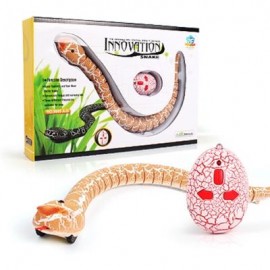 image of INFRARED REMOTE CONTROL RC BLACK RATTLESNAKE SNAKE FUN JOKE GAG TOY USB CHARGING (ORANGE) 0